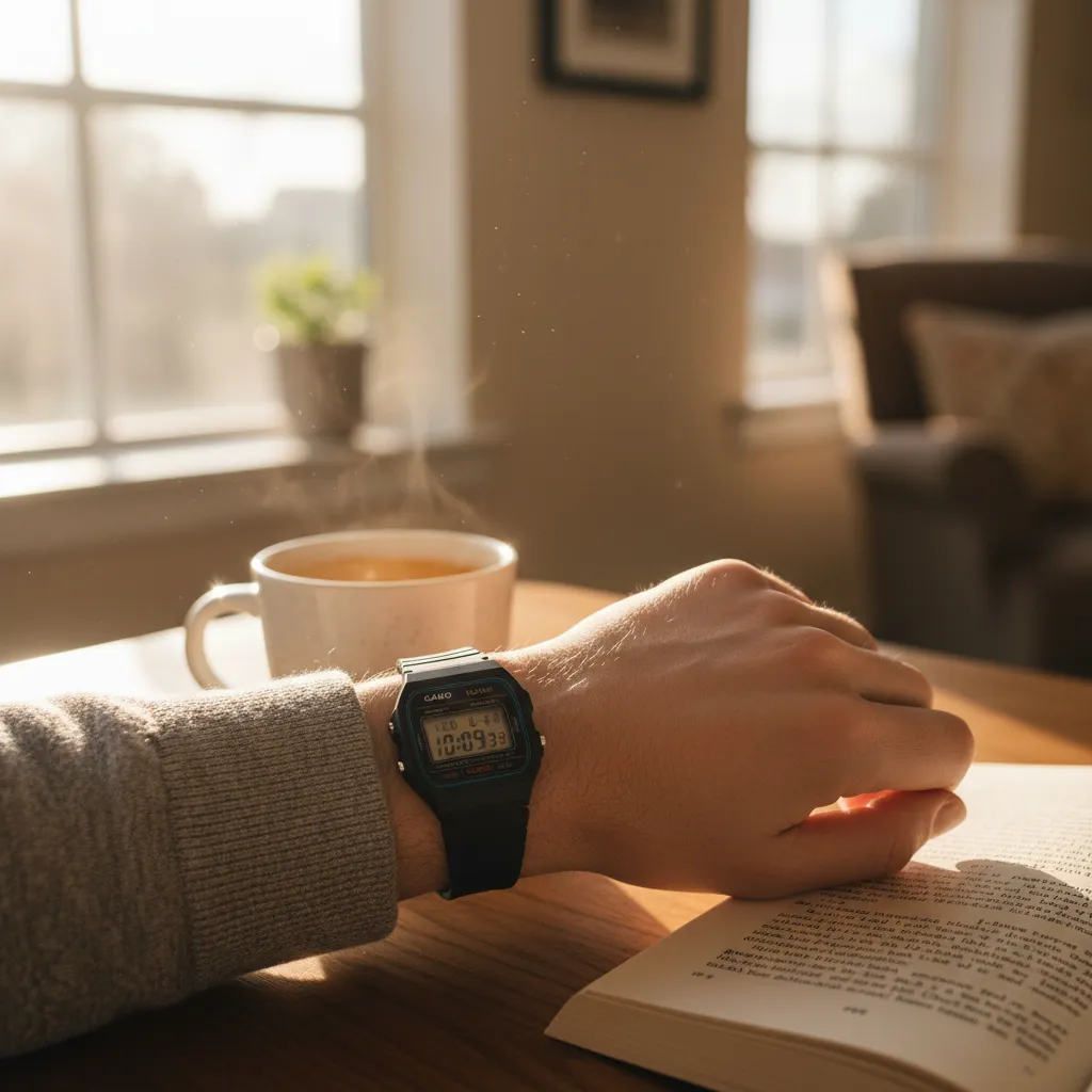 Con solo 21 gramos de peso, el F-91W se convierte en un compañero invisible en la muñeca