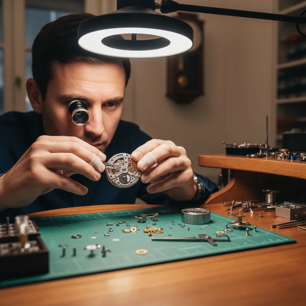 La verificación del movimiento por un relojero cualificado es un paso imprescindible antes de cualquier compra de segunda mano