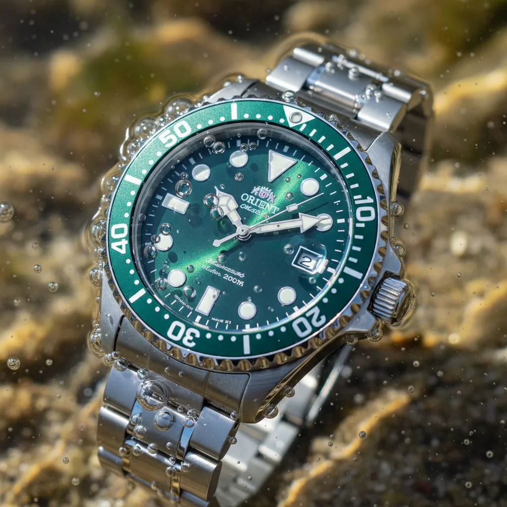 El Kamasu incorpora cristal de zafiro y 200 metros de resistencia al agua, rivalizando con divers de precio muy superior