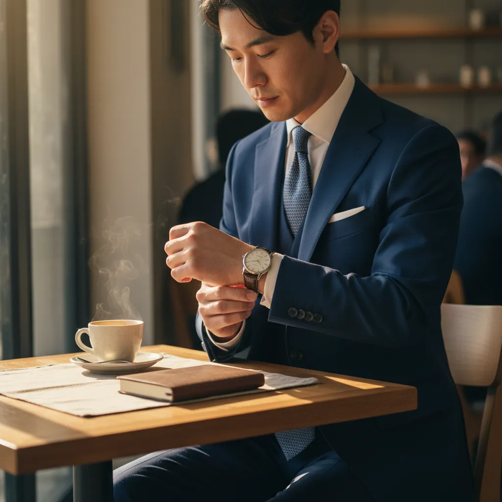 Un Presage Sharp Edged complementa tanto un traje formal como un look smart casual de fin de semana