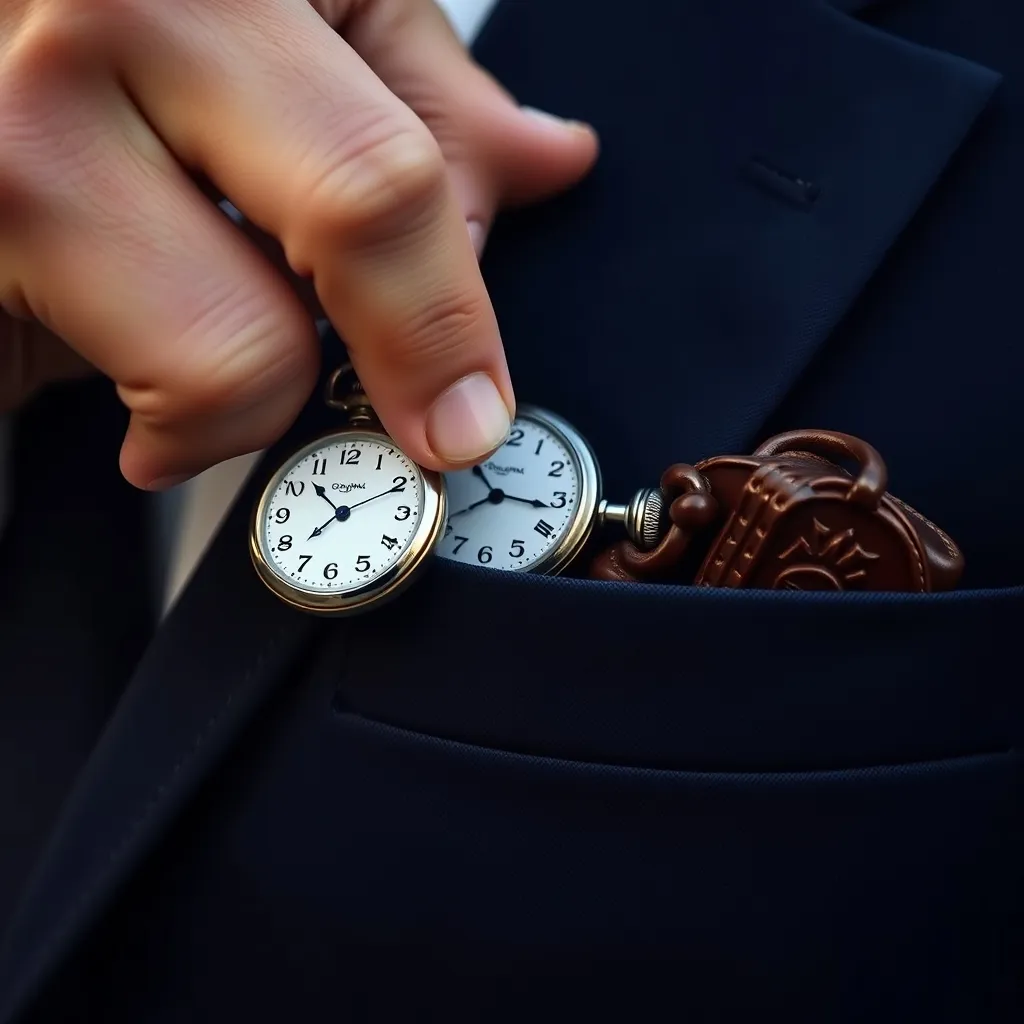 Extraer el reloj del bolsillo relojero del chaleco con un gesto natural es parte del ritual de consultar la hora