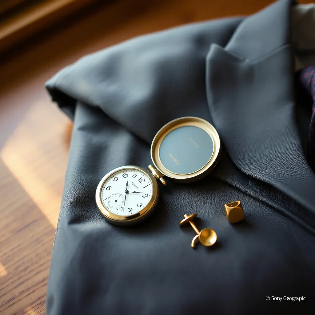 La coordinación entre el metal del reloj, los gemelos y el alfiler de corbata es fundamental para un conjunto cohesionado