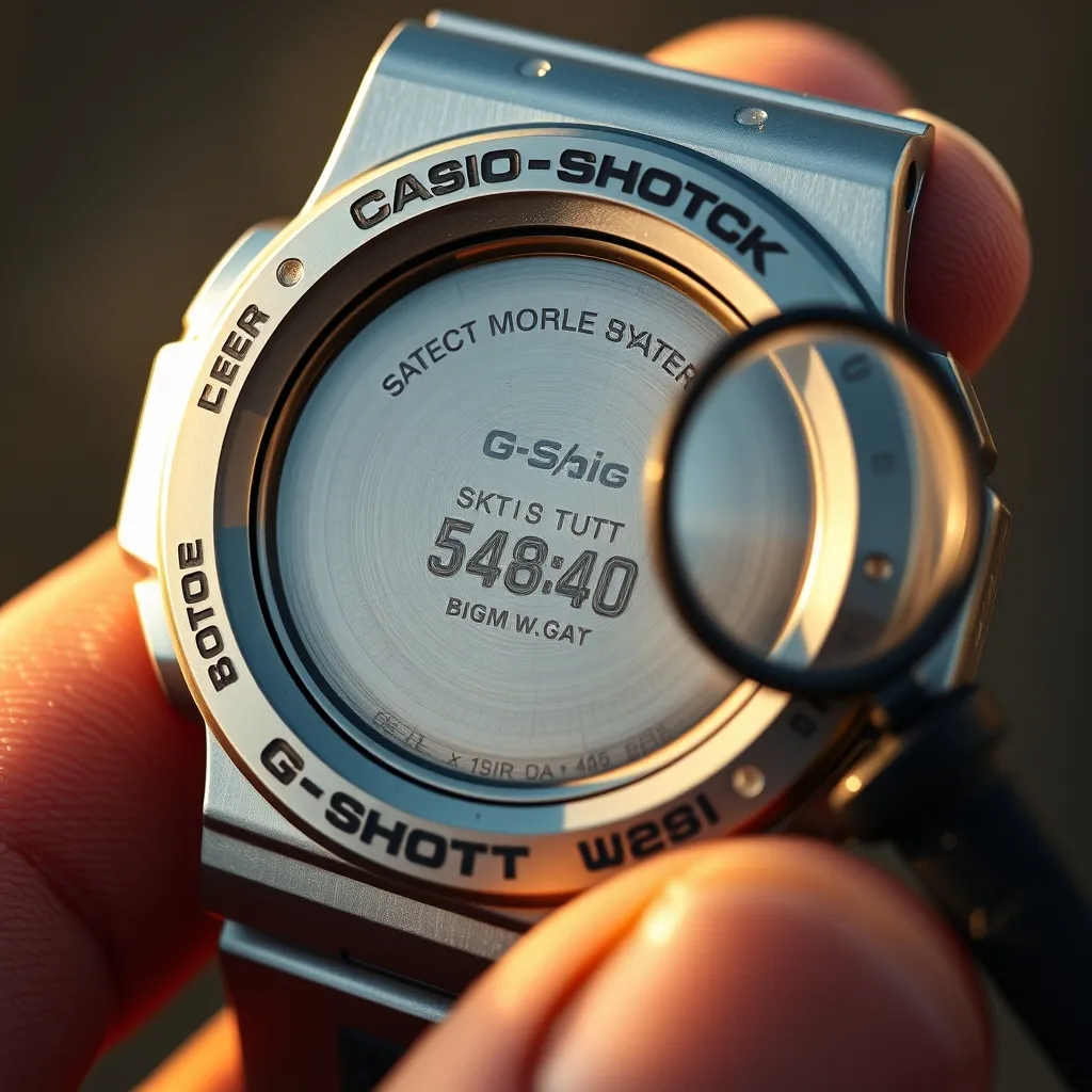 El número de módulo grabado en la tapa trasera es la primera verificación para confirmar la autenticidad de un Casio