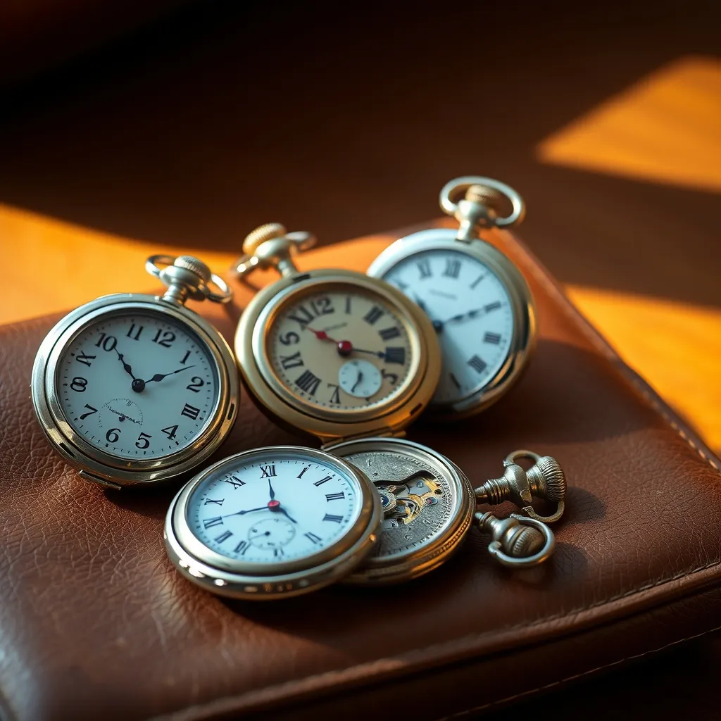 Los relojes de bolsillo Cuervo y Sobrino se encuentran en distintos materiales: metal niquelado, plata de ley y oro de 18 quilates