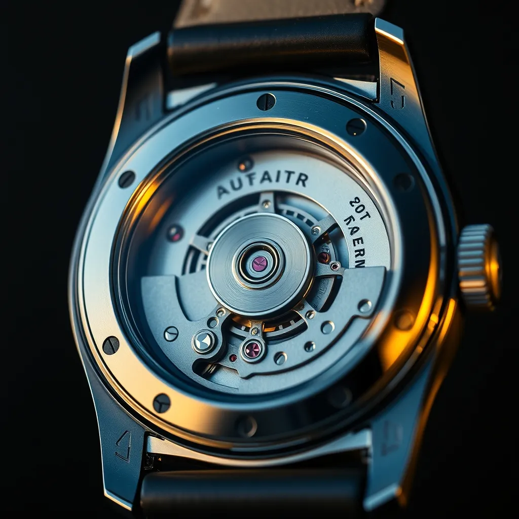El fondo transparente permite admirar el calibre automático, corazón mecánico del reloj clásico