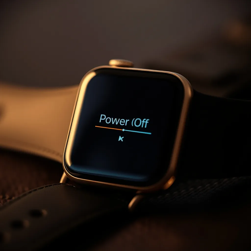 La pantalla de apagado muestra el deslizador o botón según la versión de watchOS instalada en tu reloj