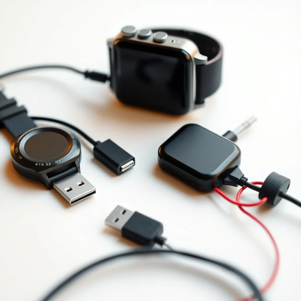 Distintos métodos alternativos de carga: adaptador magnético, pinza universal y cable USB pelado para emergencias