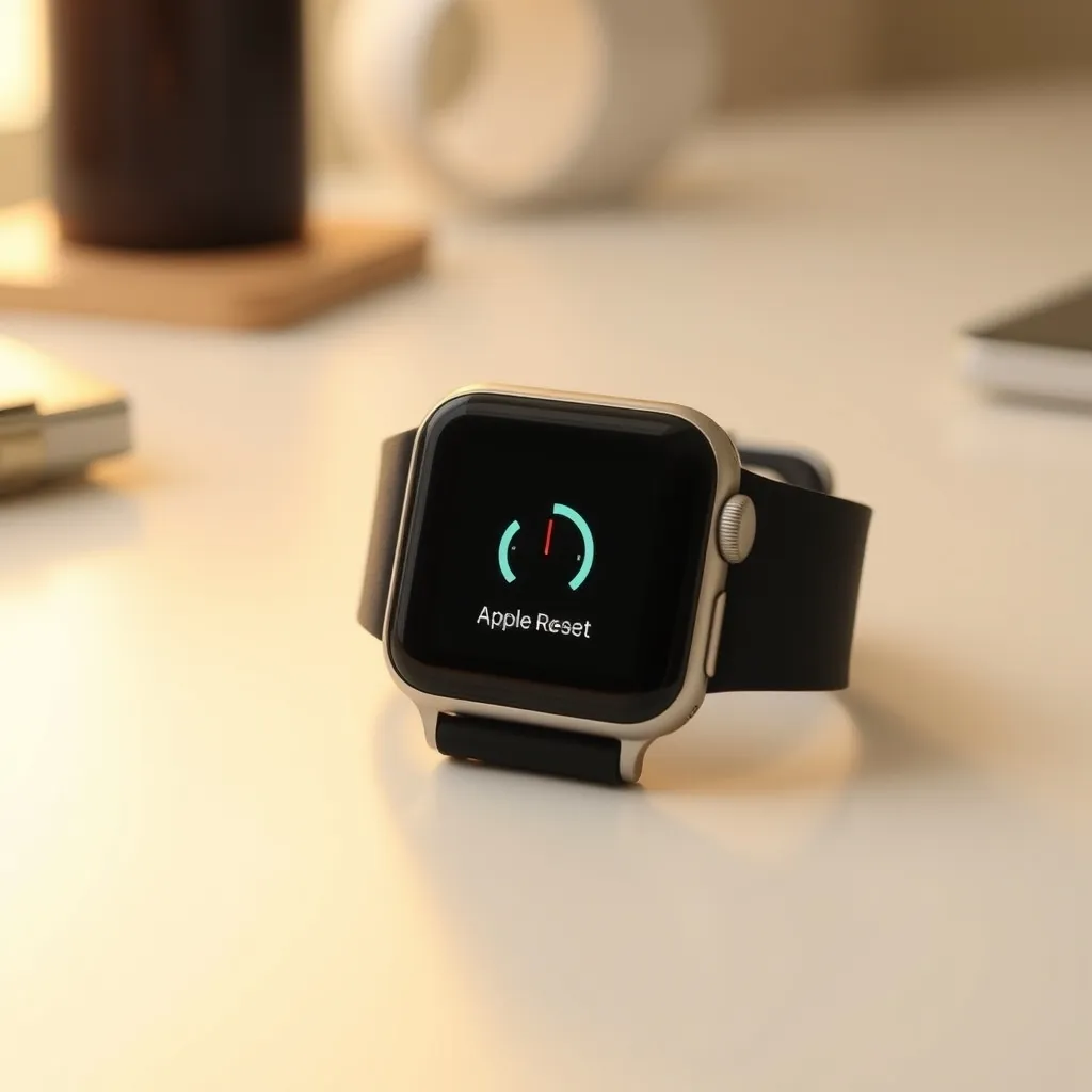 Tras el desenlace correcto, el Apple Watch muestra la pantalla de emparejamiento inicial listo para un nuevo propietario