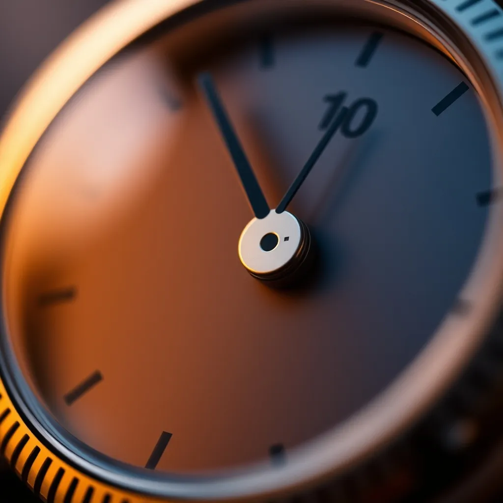 Detalle del disco horario de un temporizador analógico con las pestañas de 15 minutos claramente diferenciadas