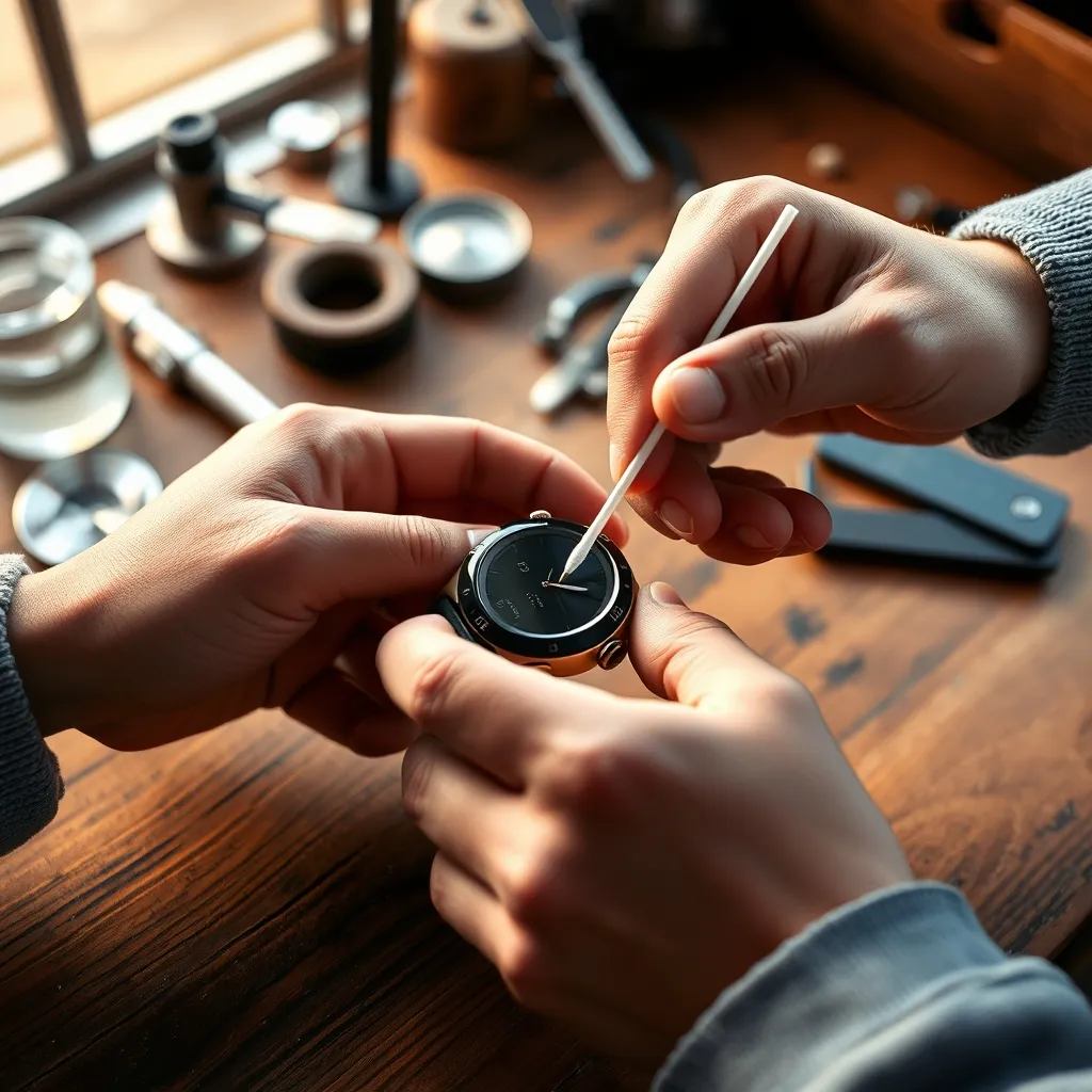 La limpieza con alcohol isopropílico al 70 % elimina residuos que impiden la carga correcta del reloj