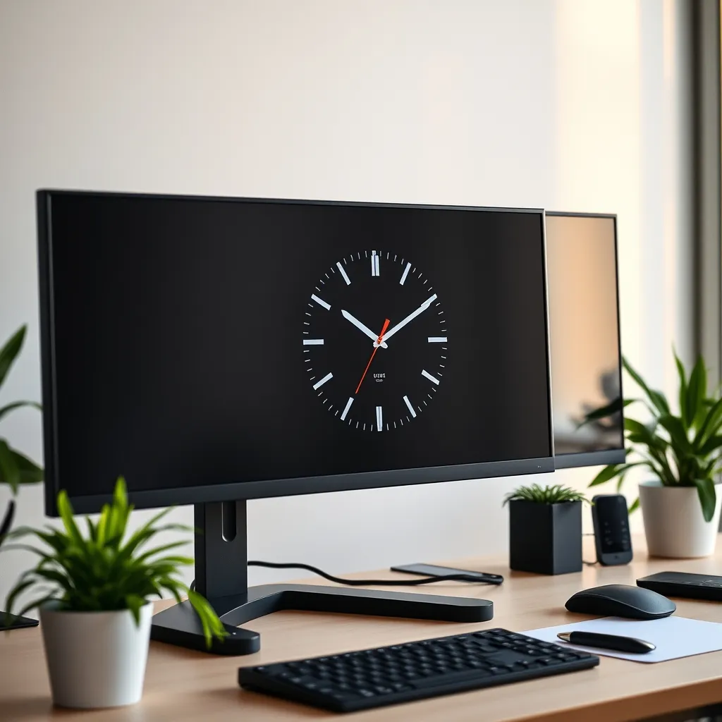 El modo pantalla completa transforma cualquier monitor secundario en un elegante reloj de pared analógico