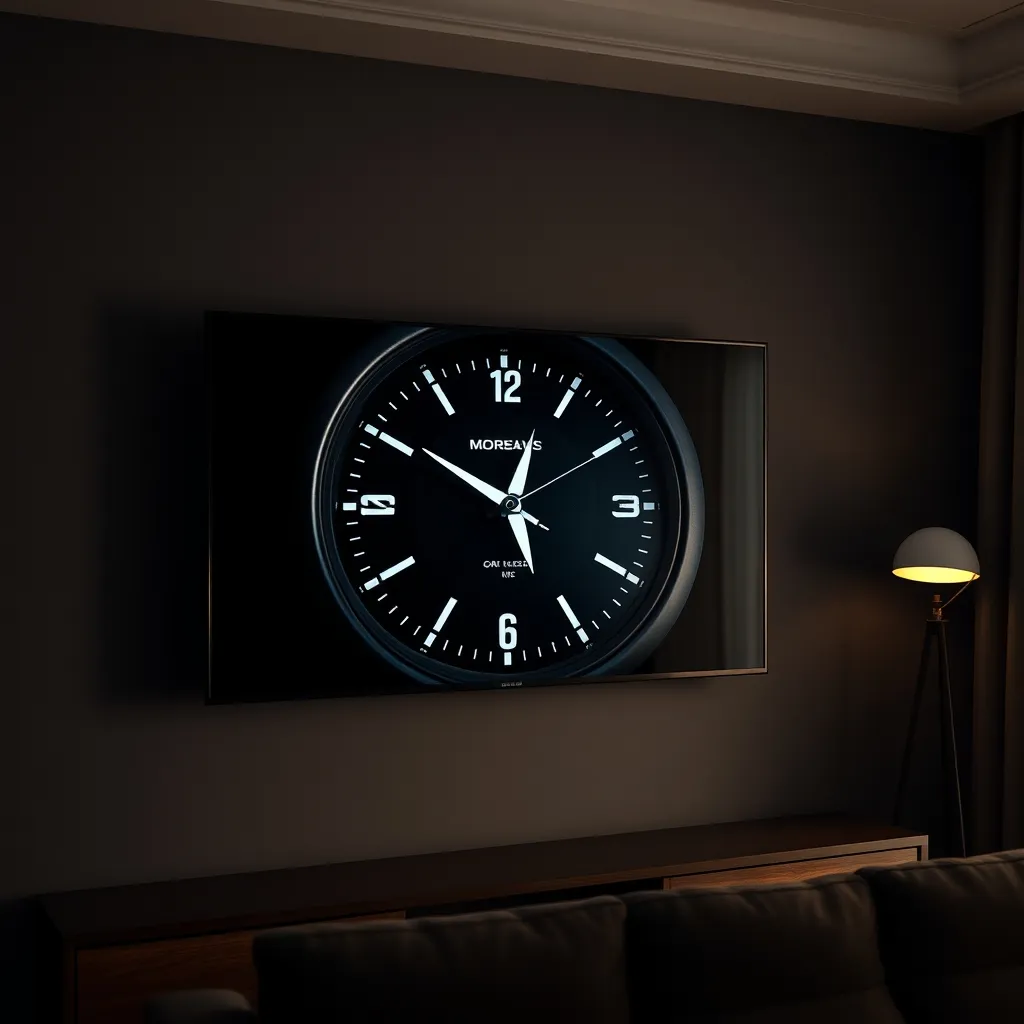 Un televisor inteligente con esfera oscura e índices luminosos: el equivalente digital de un reloj de buceo profesional en tu salón