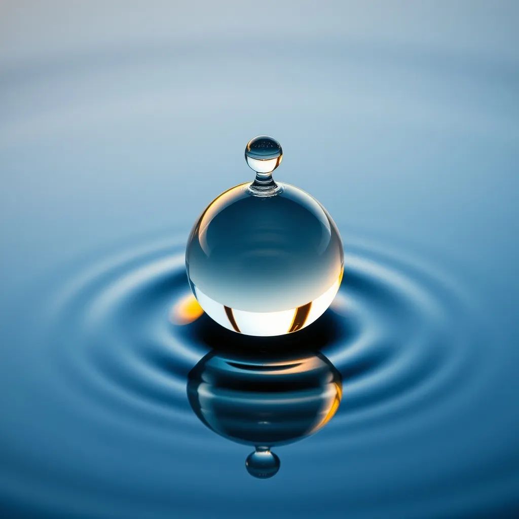 La prueba de la gota de agua: sobre zafiro, el agua forma una esfera más compacta que sobre cristal mineral