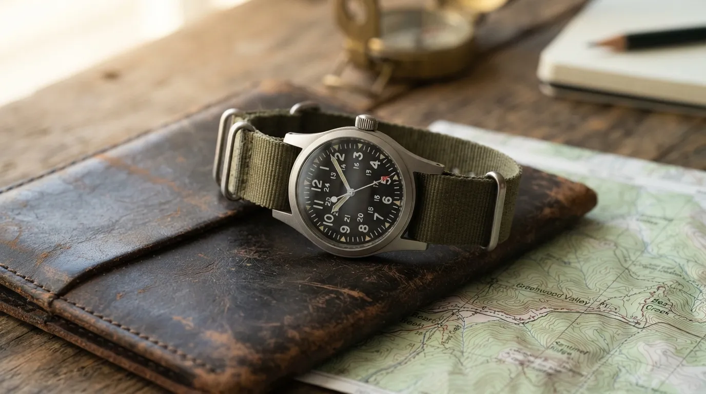 El field watch combina legibilidad militar, tamaño contenido y una sobriedad que encaja tanto en el campo como en la oficina